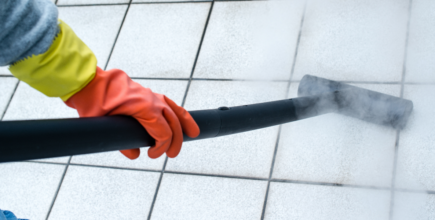 Cleaning grout and tile professionally